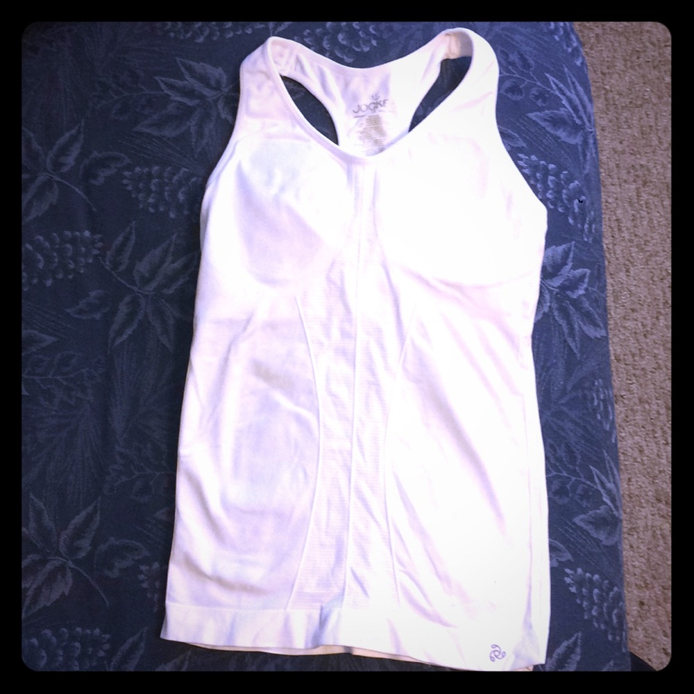 White Jockey Workout Tank